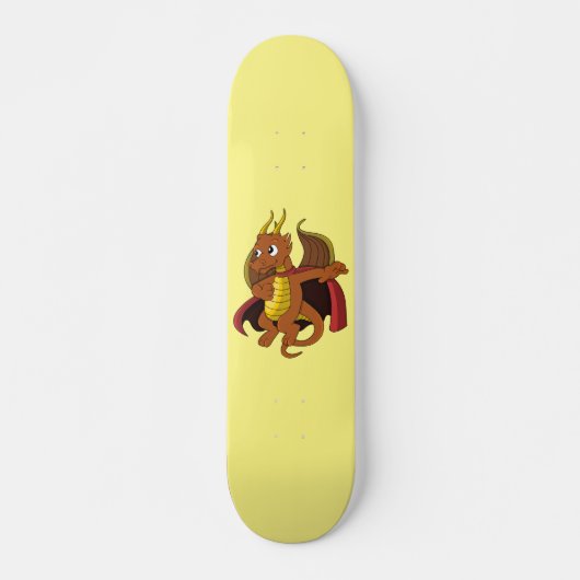 Oranje dragon Cartoon Skateboard (Voorkant)