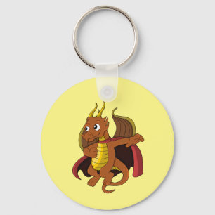 Oranje dragon Cartoon Sleutelhanger