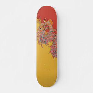 Oranje drakenbord skateboard