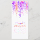 Oranje draperend bloemetjesmenu waterverf menu (Voorkant)