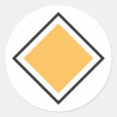 Oranje driehoek Stickers (Voorkant)