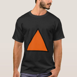 Oranje driehoek t-shirt