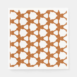 Oranje driehoekspatroon servet