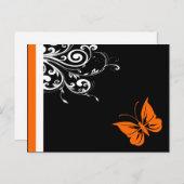 Oranje driemaandelijkse wervelingen briefkaart (Voorkant / Achterkant)