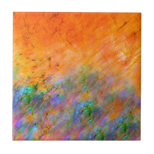 Oranje dromen tegeltje (Voorkant)