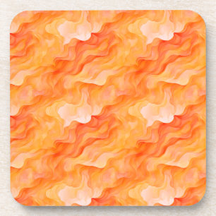 Oranje droomgolven bier onderzetter