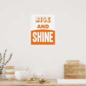 Oranje druk voor ruw en shine poster (Keuken)
