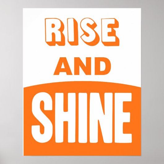 Oranje druk voor ruw en shine poster (Voorkant)
