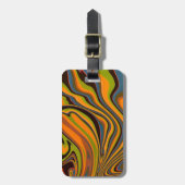 Oranje dubbelzijdig Bagagelabel (Voorkant verticaal)