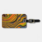 Oranje dubbelzijdige bagagelabel (Voorkant horizontaal)