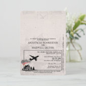 Oranje Duitsland Passport Wedding Kaart (Staand voorkant)