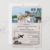 Oranje Duitsland Passport Wedding Kaart (Voorkant)