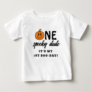 Oranje Eén Griezelige Kerel Halloween 1e Verjaarda