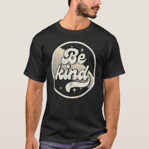 Oranje Eenheidsdag Anti Pesten Wees Aardig Retro V T-shirt