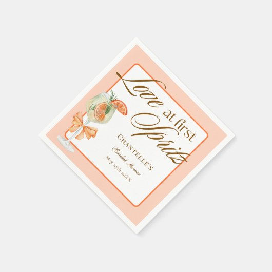 Oranje eenvoudige liefde op het eerste Spritz-Vrij Servet (Hoek)