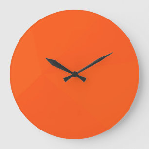 Oranje, eenvoudige, moderne, coole, trendmatige ge grote klok