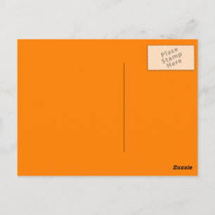 Oranje effen kleur Briefkaart
