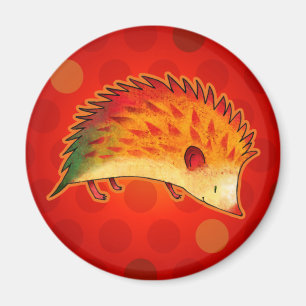 Oranje egel met Dot Magnet Magneet
