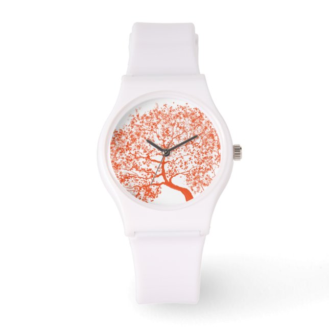 Oranje eikenboom horloge (Voorkant)