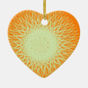 oranje elektrisch licht keramisch ornament