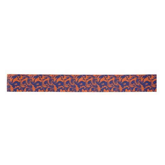 Oranje en blauw abstract lint (Voorkant)