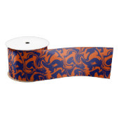 Oranje en blauw abstract lint (Spoel)