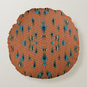 Oranje en blauw configuratievenster verbranden rond kussen