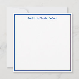 Oranje en blauw Elegant Square Flat Bedankkaart