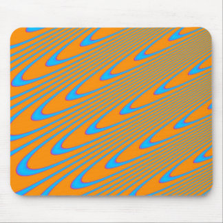 Oranje en blauw zwijn Mousepad Muismat