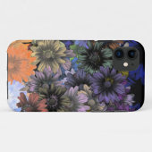 Oranje en blauwe bloemen Case-Mate iPhone case (Achterkant (horizontaal))