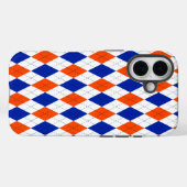 Oranje en blauwe diamanten argyle Case-Mate iPhone case (Achterkant (horizontaal))