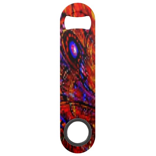 Oranje en blauwe flesopening speed flessenopener (Voorkant)