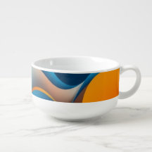 Oranje en blauwe golven