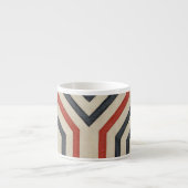 Oranje en blauwe grafische lijnen espresso kop (Voorkant)