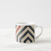 Oranje en blauwe grafische lijnen espresso kop (Rechts)