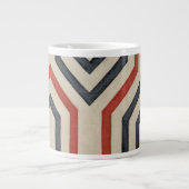 Oranje en blauwe grafische lijnen jumbo mok (Voorkant)