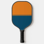 Oranje en blauwe handpalm pickleball paddle (Voorkant)