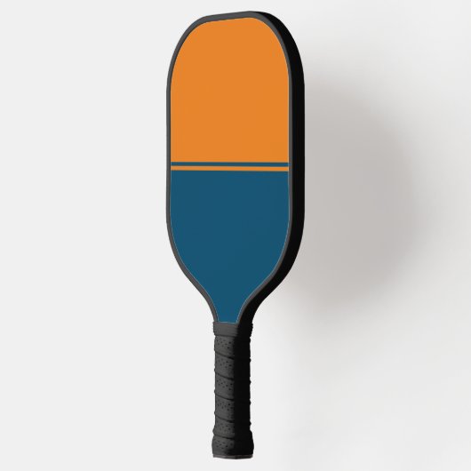 Oranje en blauwe handpalm pickleball paddle (Links)