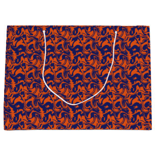 Oranje en blauwe samenvatting groot cadeauzakje