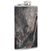 Oranje en bruine moderne kunst heupfles (Rechts)