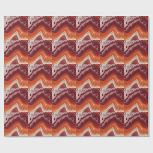 oranje en burgundy vloeistof cadeaupapier