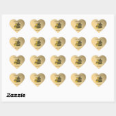 Oranje en Chocoladekoekje Sla de datum op Hart Sticker (Vel)