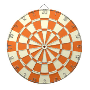 Oranje en Crème Beige Kleur Dartbord