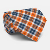 Oranje en donkerblauw stropdas (Opgerold)