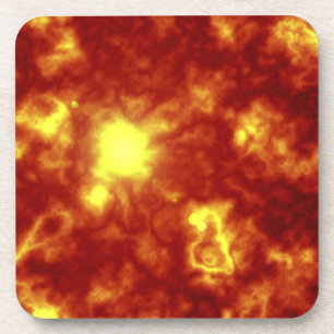 Oranje en geel drankjes onderzetter