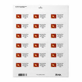 Oranje en geel etiket (Full Sheet)