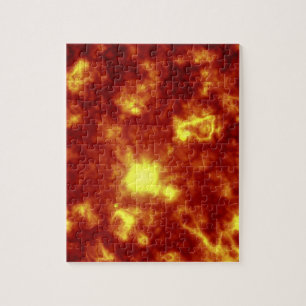Oranje en geel legpuzzel