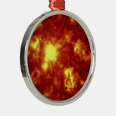 Oranje en geel metalen ornament (Rechts)