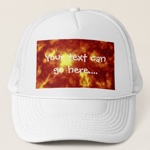 Oranje en geel trucker pet