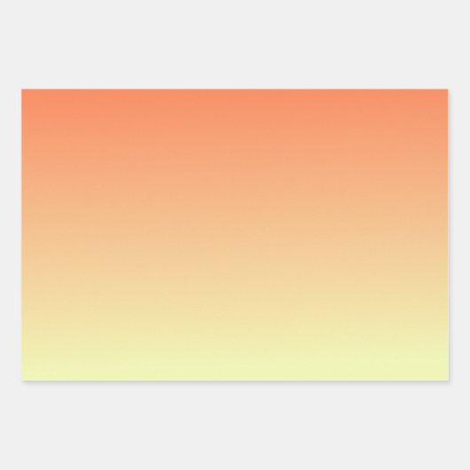 Oranje en geel verloop inpakpapier vel (Voorkant)